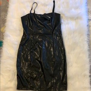Leather Black Dress